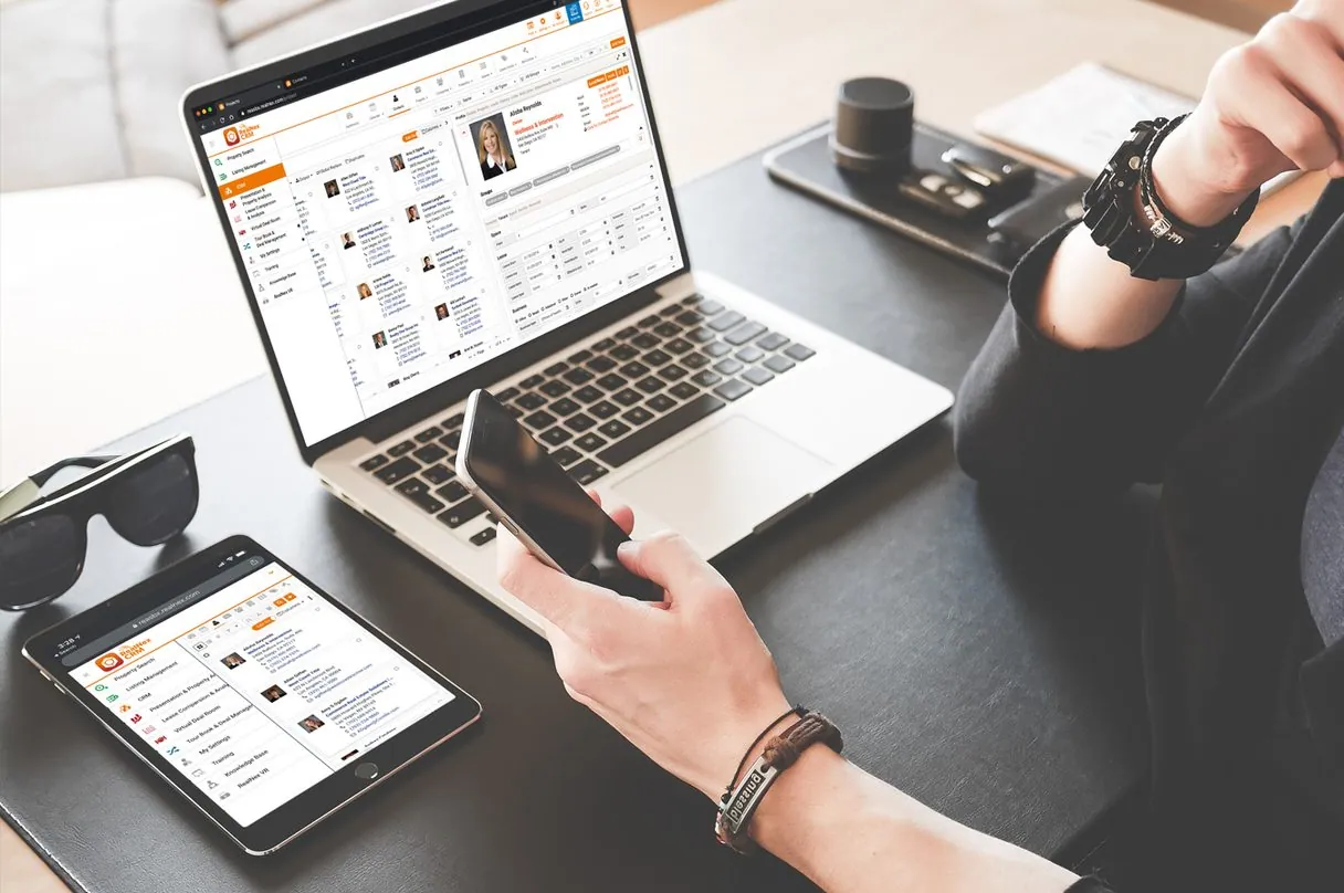 RealNex Navigator unifying KRM, MarketEdge, MarketPlace, and Bridge across desktop, tablet, and phone