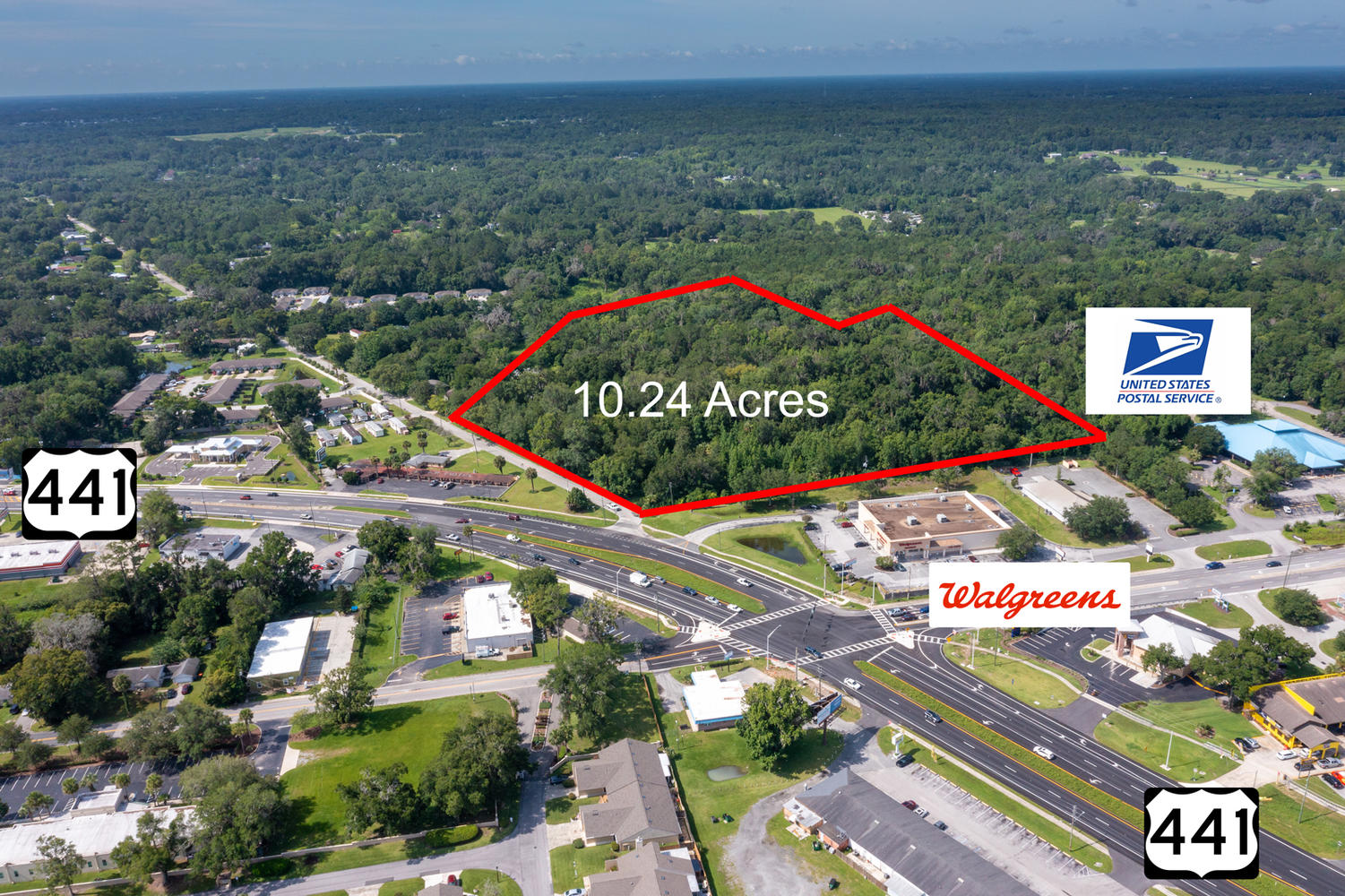 10+ acres of B2 Land in Belleview City Limits FOR SALE on 11144 SE 55th