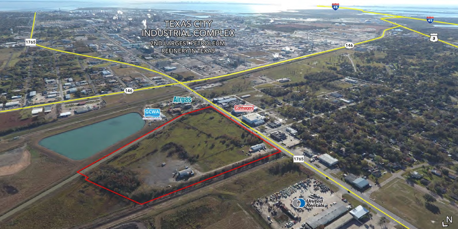 LEASE UP TO 7,000SF IMPROVEMENTS and up to 20.6520 ACRES TEXAS CITY
