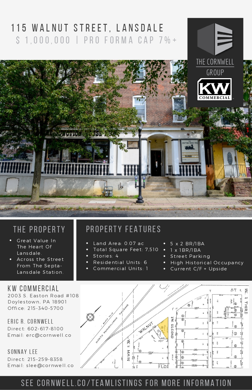 Multi Family/Mixed Use in Lansdale FOR SALE on 115 Walnut Street