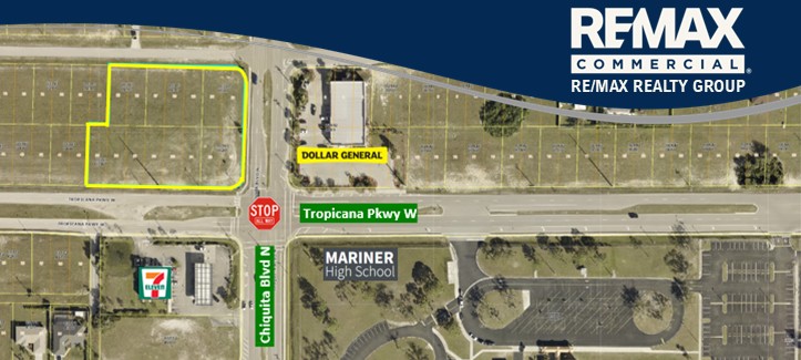Commercial Corner - 1.78 acres, 1601 Tropicana Parkway W., Cape Coral, FL 33993