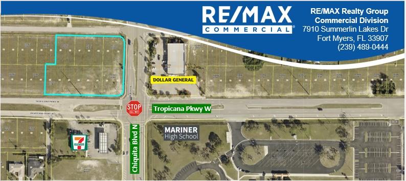 Commercial Corner - 1.78 acres, 1601 Tropicana Parkway W., Cape Coral, FL 33993