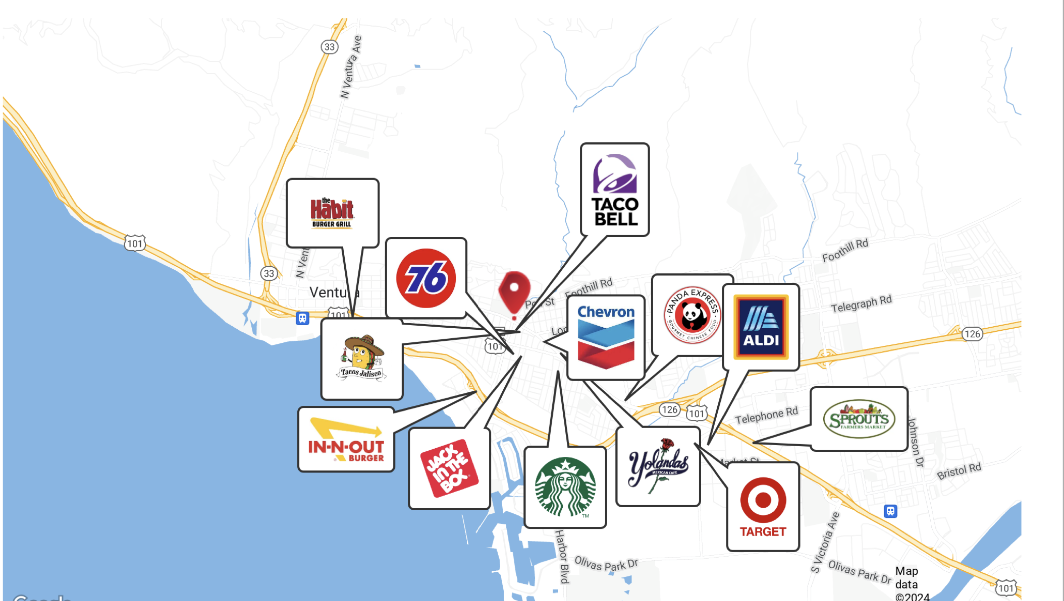 Main street and Seaward, 2307 E Main St, Ventura, CA 93003