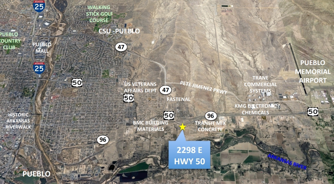 4.5 Acres / 10,080 Warehouse Building, 2298 E St Hwy 96 , Pueblo, CO 81001