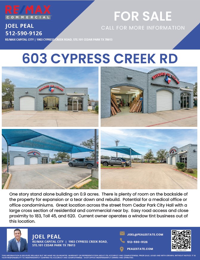 603 Cypress Creek Rd, Cedar Park, TX 78613, 603 Cypress Creek Road, Cedar Park, TX 78613