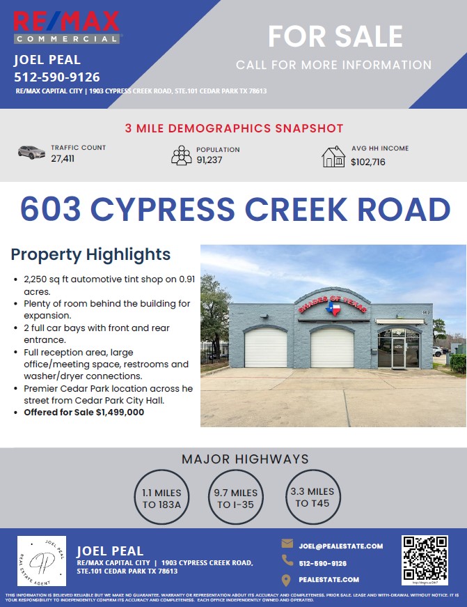 603 Cypress Creek Rd, Cedar Park, TX 78613, 603 Cypress Creek Road, Cedar Park, TX 78613