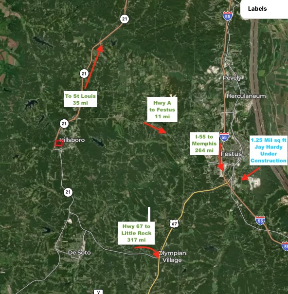 62 acres in Hillsboro MO, Hillsboro, MO 63050