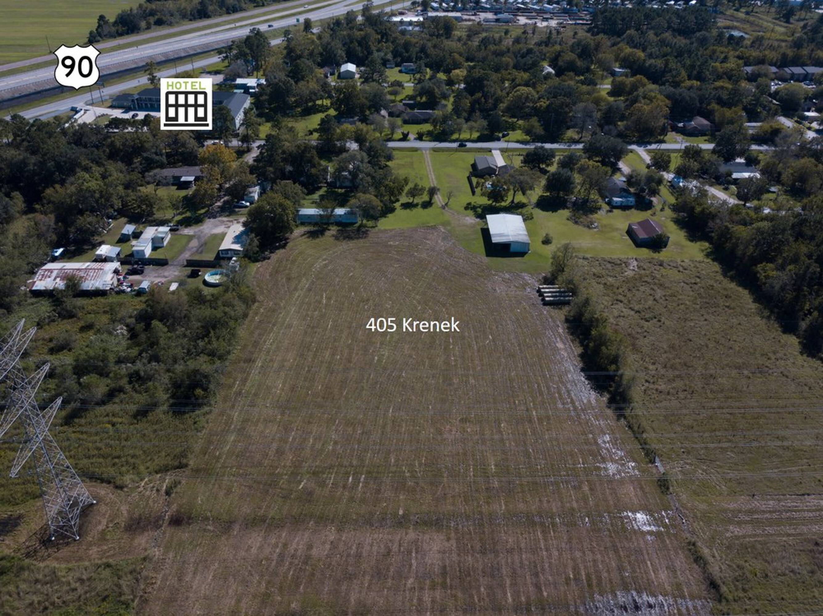 405 Krenek Rd - 9+ AC Unrestricted Land with Office, Northeast Outlier Submarket, 405 Krenek Road, Crosby, TX 77532