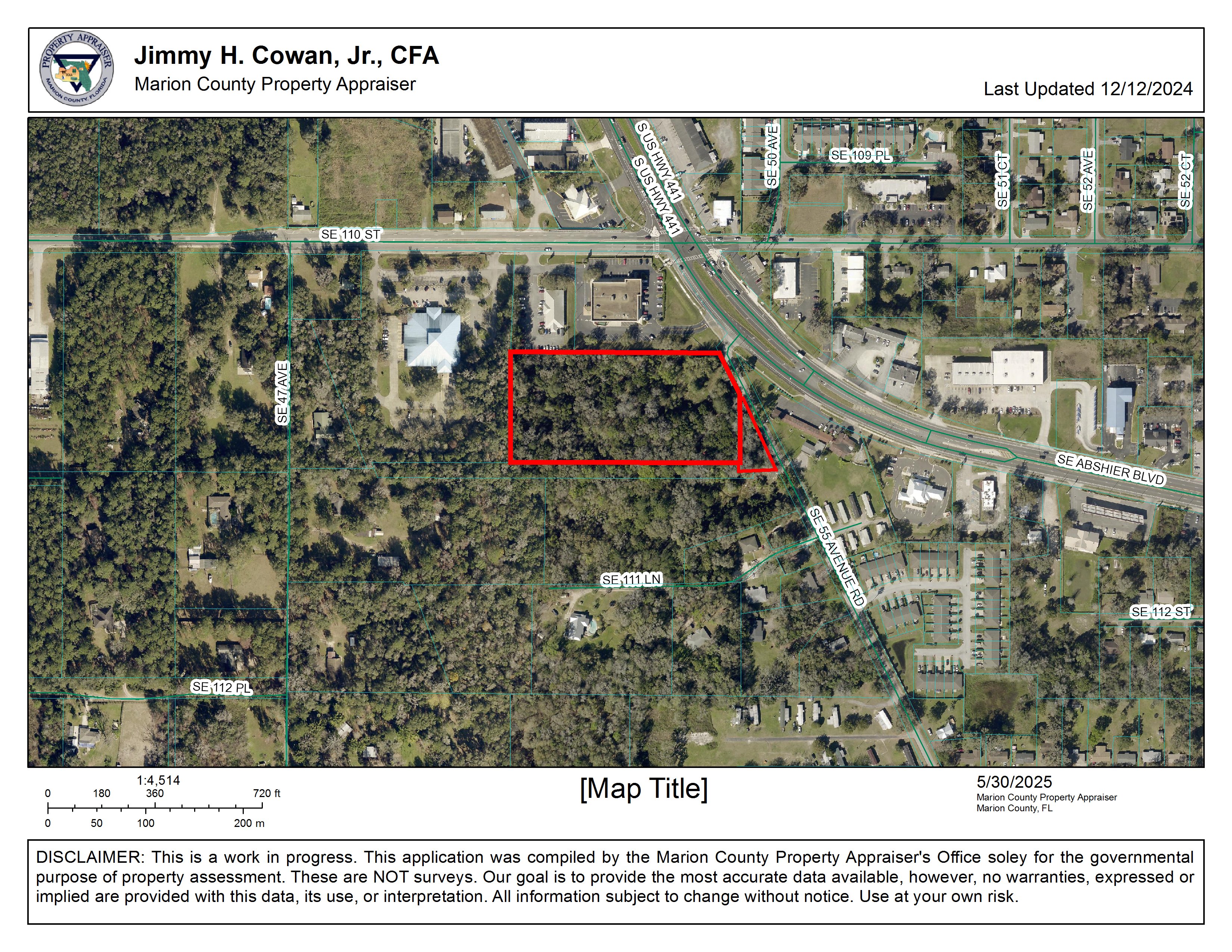 5.15 Acres Zoned B-2 in the City of Belleview, 11090 Southeast 55th Avenue Road, Belleview, FL 34420