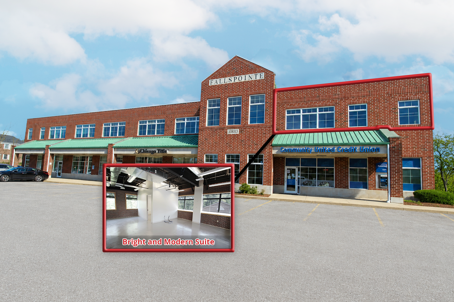 Highly Visible and Modern Office Suite Available