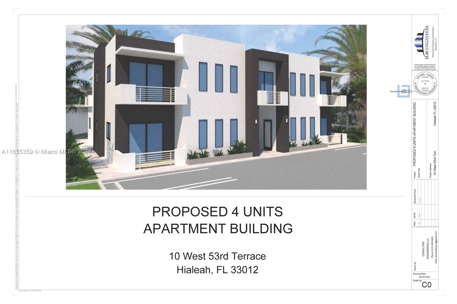 Hialeah Multifamily development site, 10 West 53rd Terrace, Hialeah, FL 33012