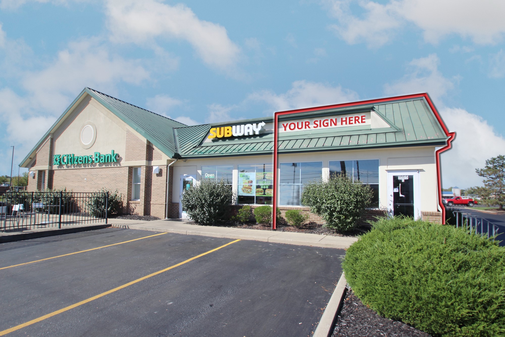 End-Cap Retail, High Visibility for Lease