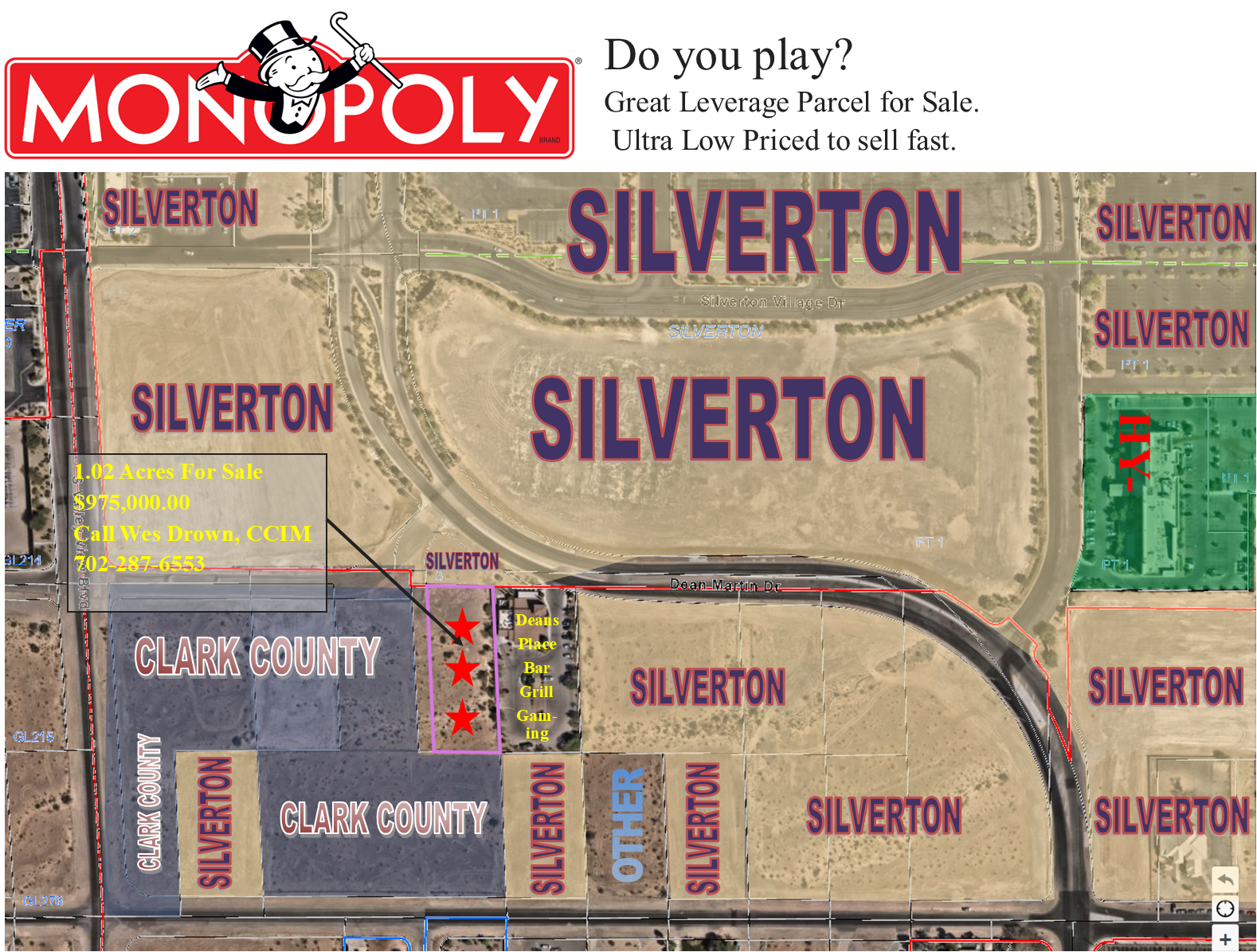 Commercial Lot next to Silverton Lodge Casino