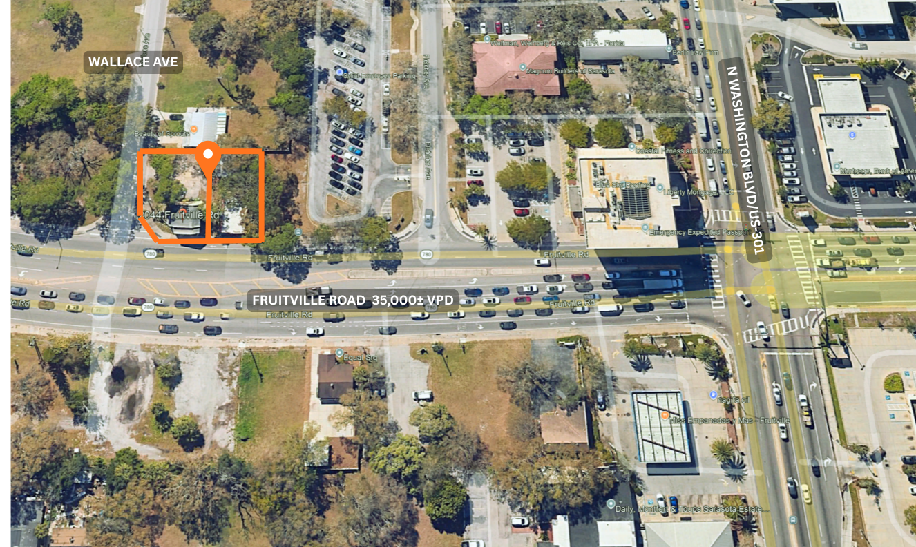 Fruitville Rd Redevelopment Opportunity | DTC Zoned Near Downtown Sarasota, FL