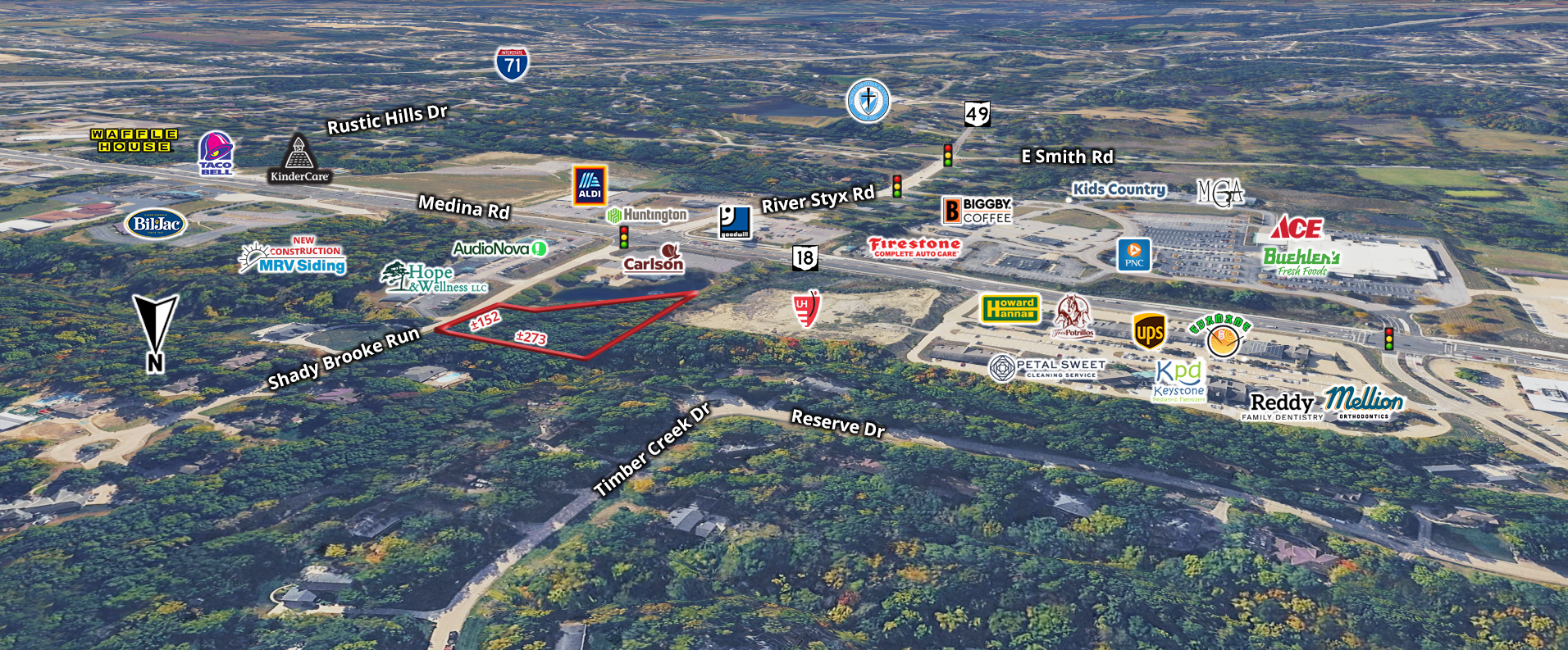 High-Visibility Lot Near I-71/Rt-18 Interchange