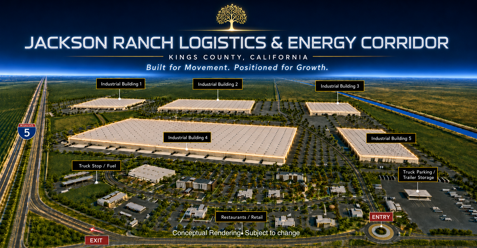 414+ Acre I-5 Logistics, Industrial & Energy Campus 