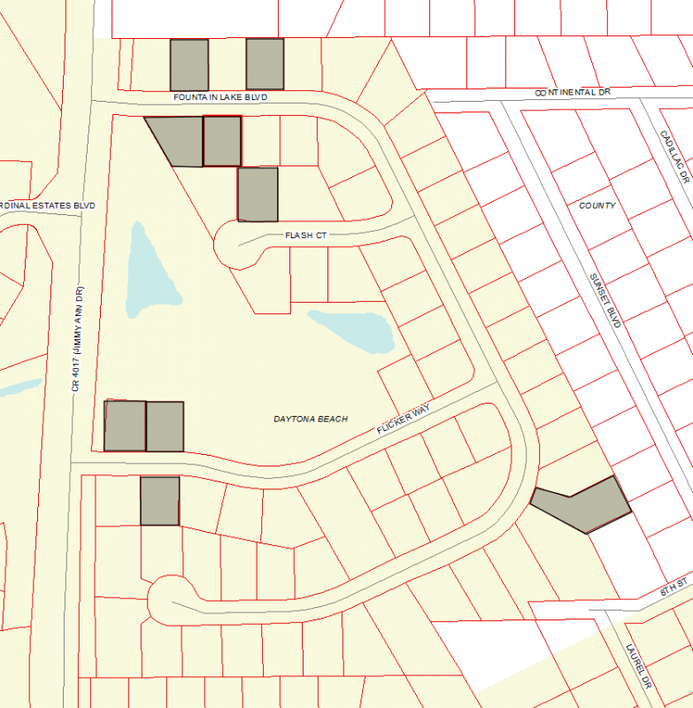 9 Developed Residential Lots, Daytona Beach FOR SALE on Jimmy Ann Drive