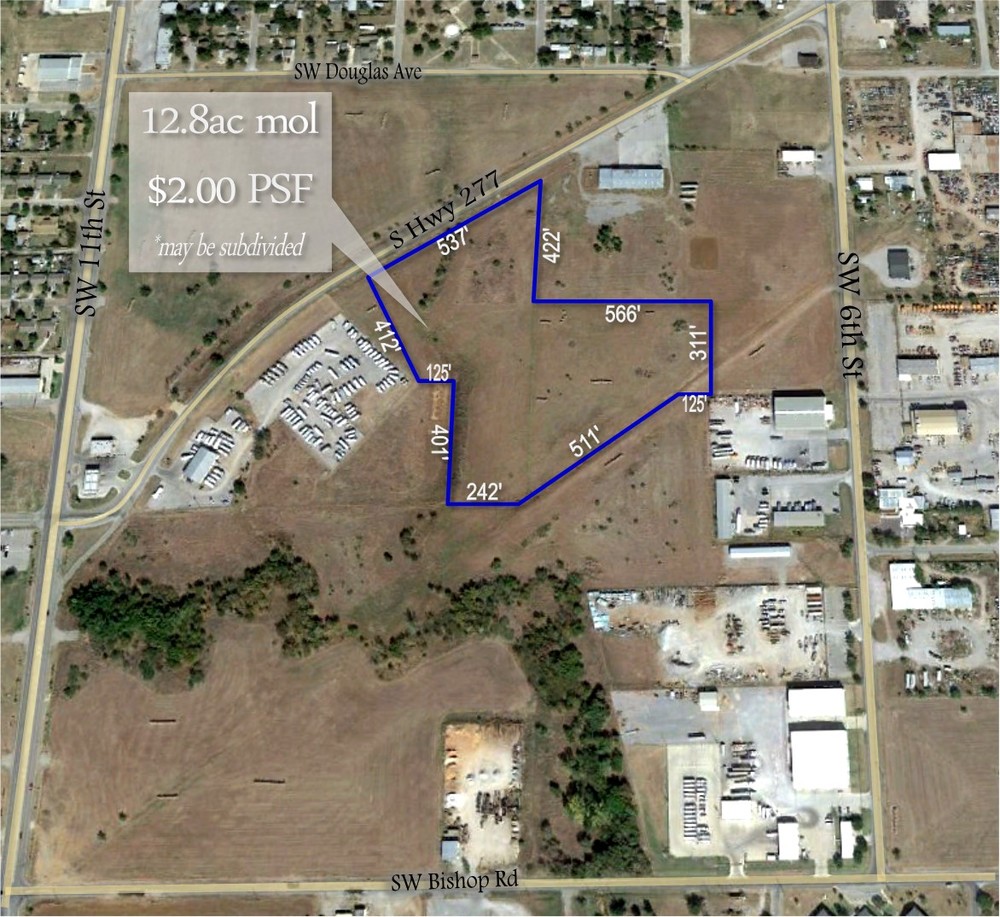 12.8ac on Hwy 277 & SW 6th St.