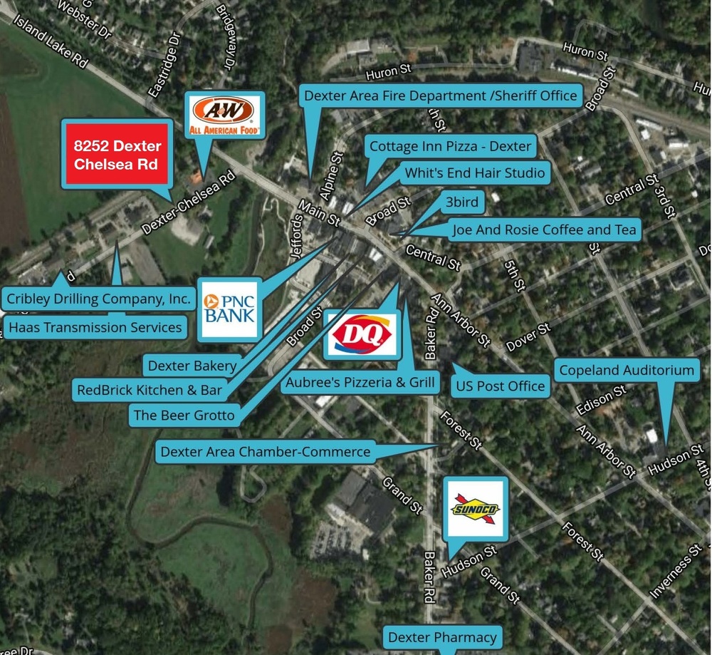 Dexter Retail Commercial Land for Sale FOR SALE on 8252 DexterChelsea Road,