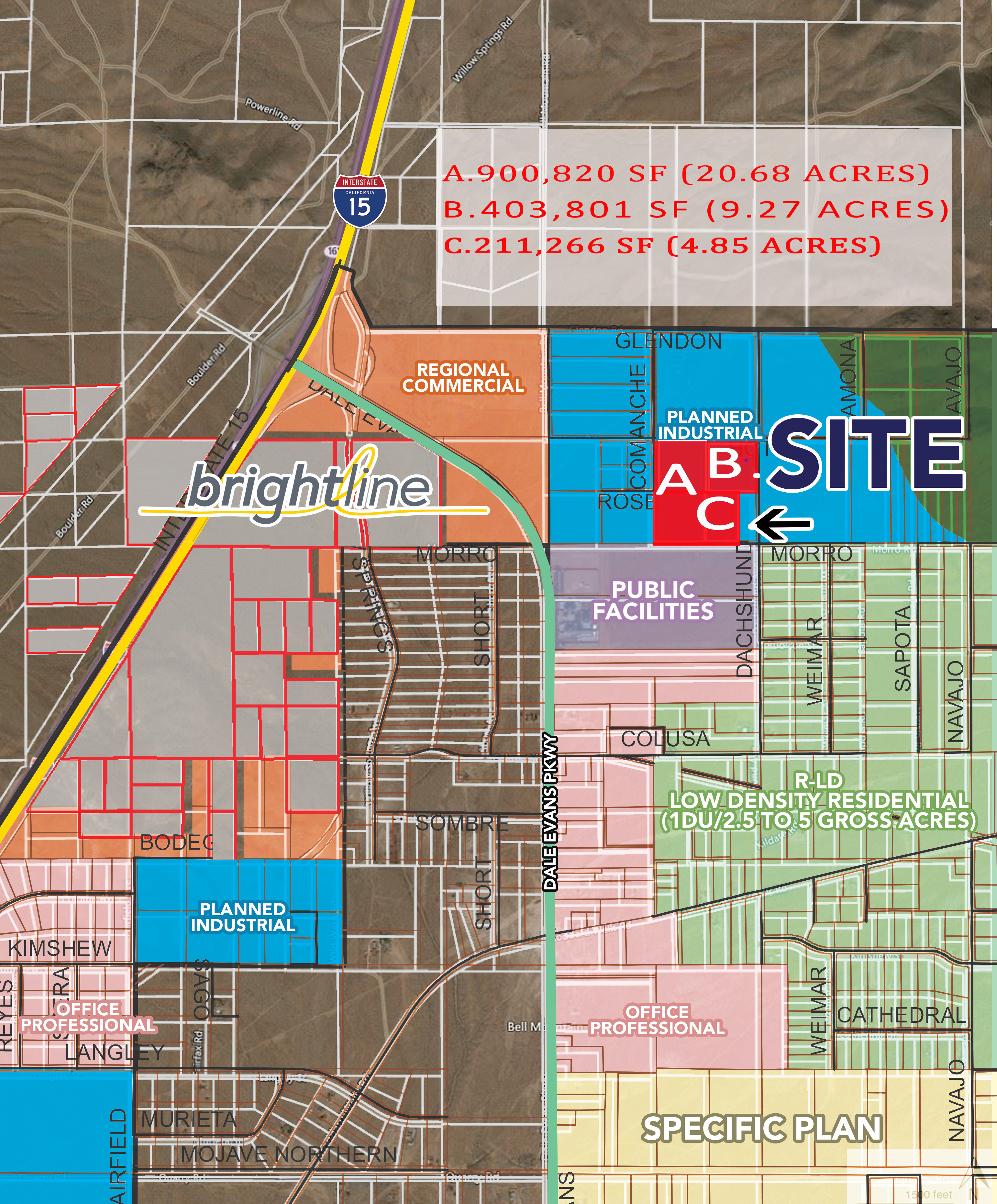 34.75 acres Planned Industrial Vacant Land