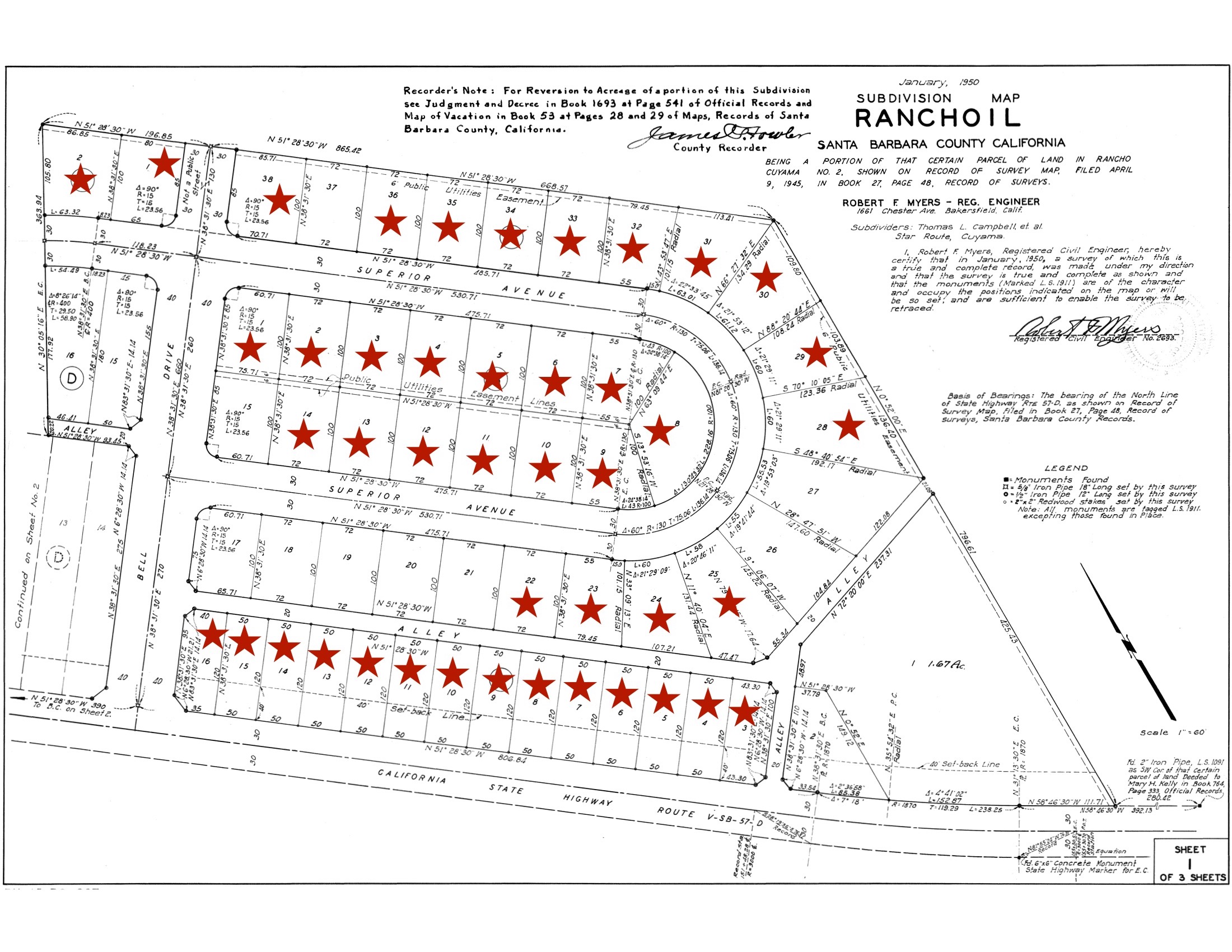 New Cuyama, CA 44-lot Vacant Subdivision